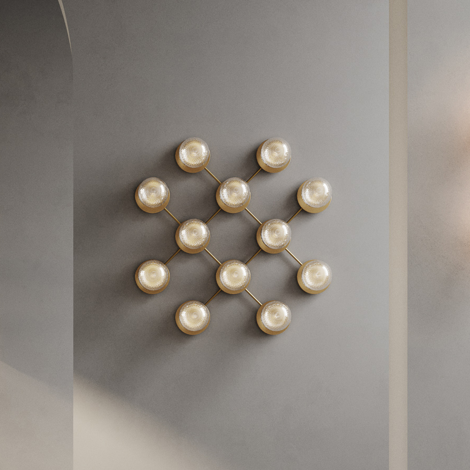 Nuura Liila 12 wall light, 12-bulb made of glass