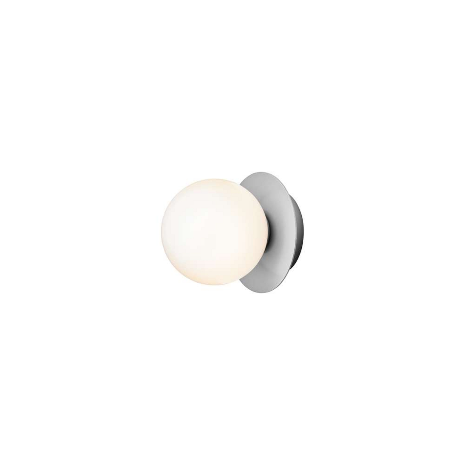 Liila 1 Wall/Ceiling Lamp IP44 Small Light Silver/Opal - Nuura