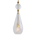 EBB & FLOW Smykke L hanging gold crystal check