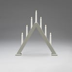 Candelabro de madera, 7 luces, altura 50cm gris