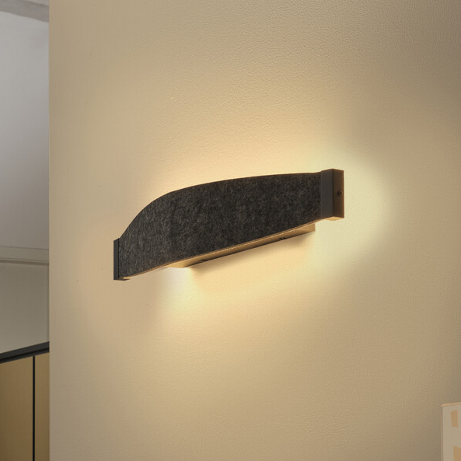 Aplică LED OSRAM Decor Flat Felt gri pâslă 3.000 K - Camera de zi / sufragerie - Modern - gri închis - Țesătură / Textil