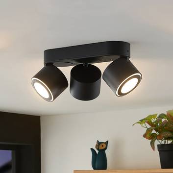 Lindby Lowie LED-spot, 6 lyskilder, svart