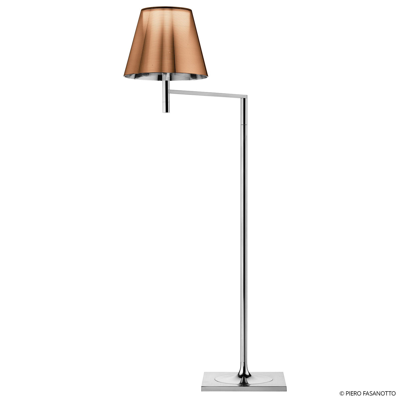 Flos FLOS KTribe F1 floor lamp, metallic bronze, for Living / Dining Room, PMMA, polycarbonate, aluminium, E27, 100 W, energy efficiency: A++, H: 112 cm