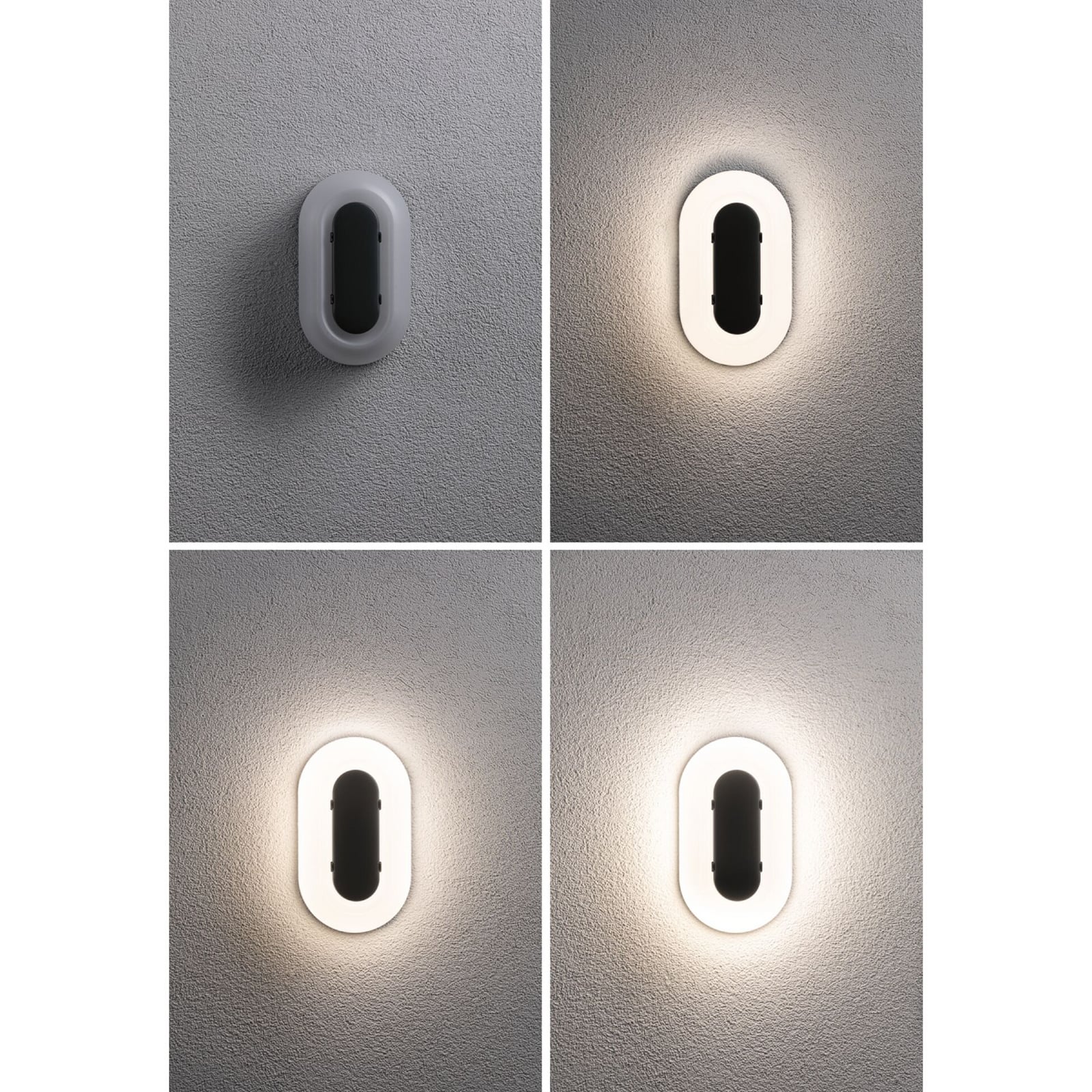 Paulmann LED sienas lampa „Elunor“, antracīta krāsā, augstums 21 cm, CCT Paulmann LED sienas lampa „Elunor“, antracīta krāsā, augstums 21 cm, CCT