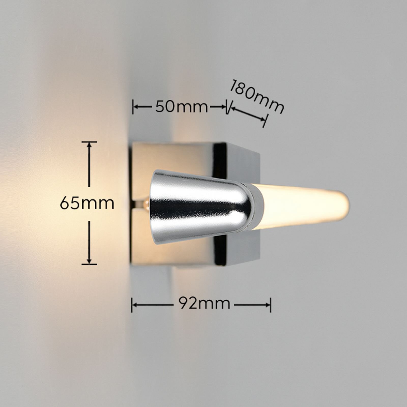 LED sienas lampa „Alberto“, hromēta, platums 71 cm, metāla, IP44 LED sienas lampa „Alberto“, hromēta, platums 71 cm, metāla, IP44