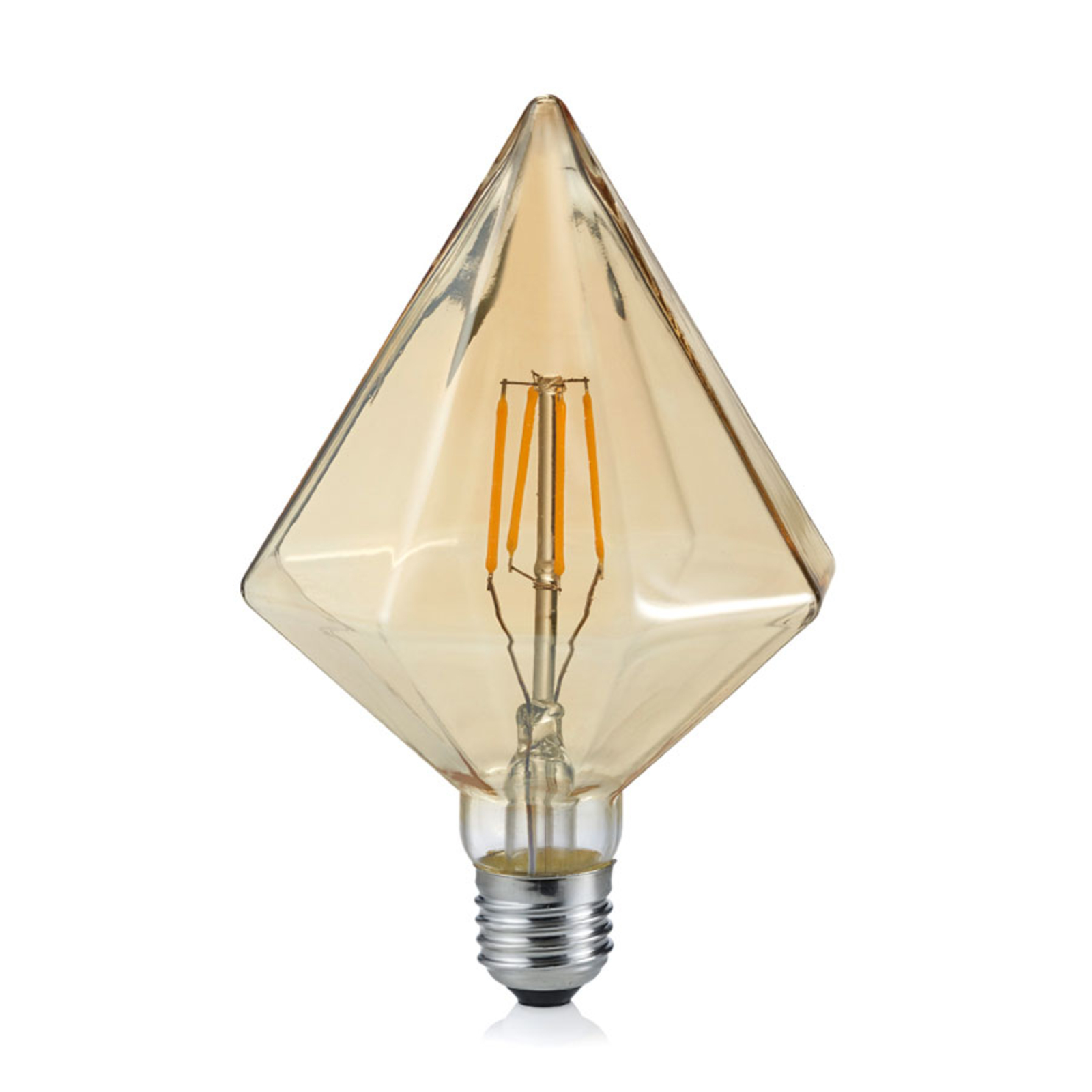 Voorstad Uitpakken Roei uit LED lamp E27 4W 2.700K Diamant amber | Lampen24.be