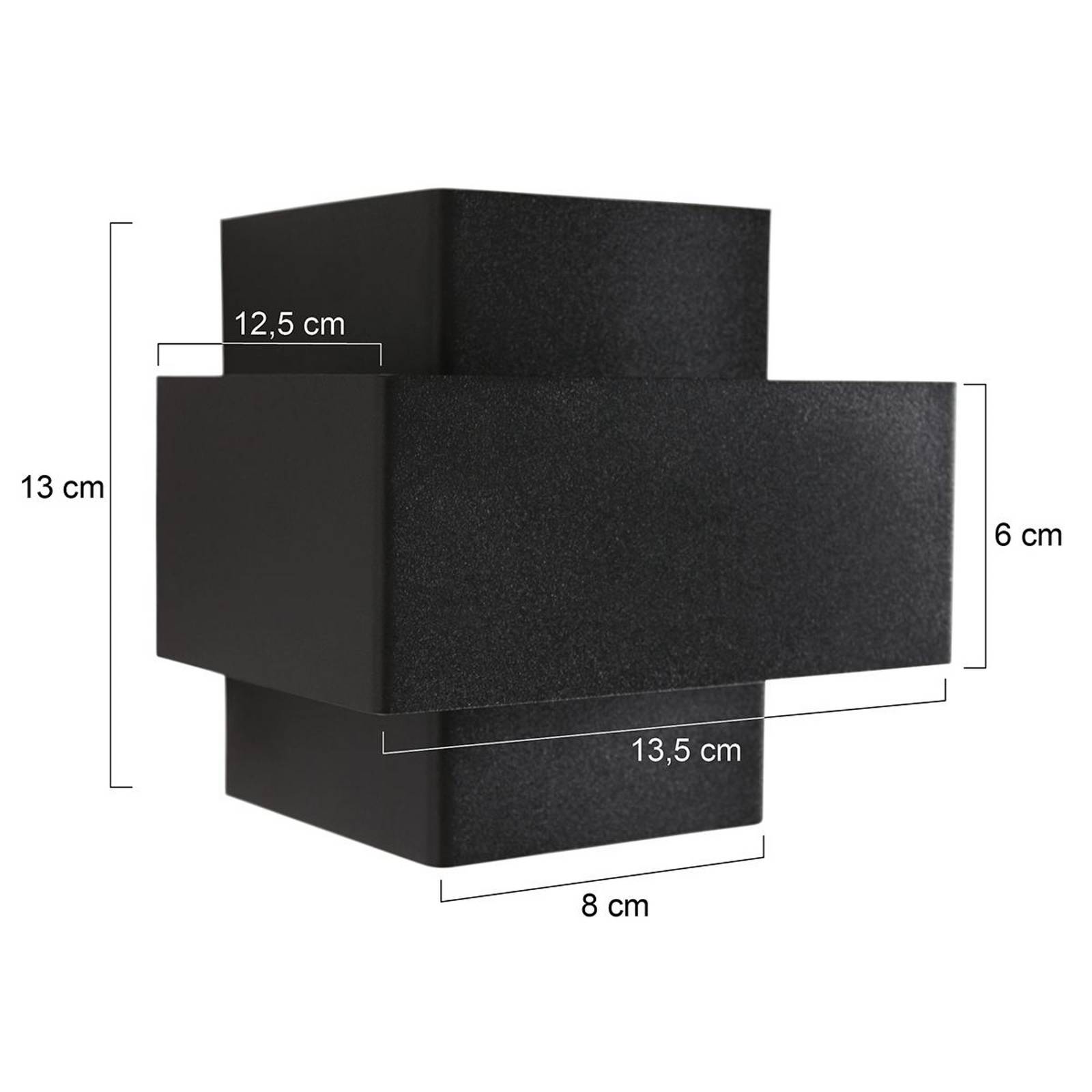 LED nástenné svetlo Muro 3367, čierne, hore/dole, G9, 2 700 K