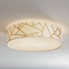 Lampa sufitowa Zulu biała/złota okrągła