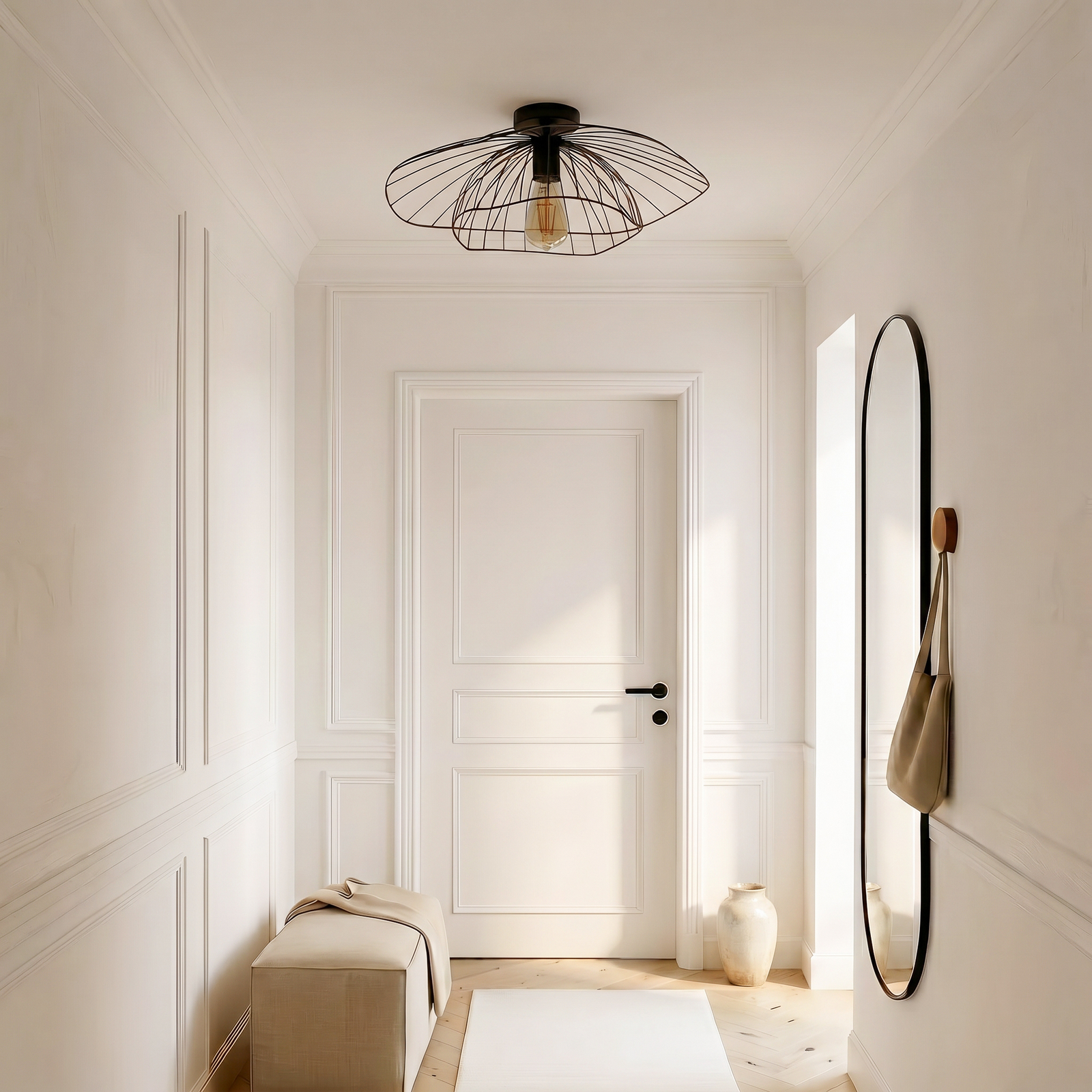 Mantar ceiling light, black, Ø 52 cm, metal, E27 Mantar ceiling light, black, Ø 52 cm, metal, E27