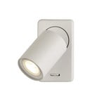 Wandlamp Geschakeld, wit, aluminium, schakelaar, GU10