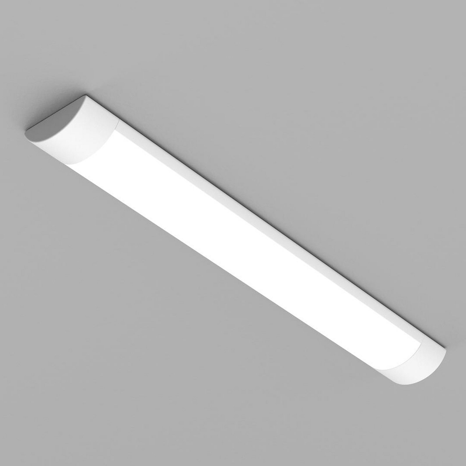 LED ceiling light Batten, length 60 cm, aluminium, white, 4,000 K
