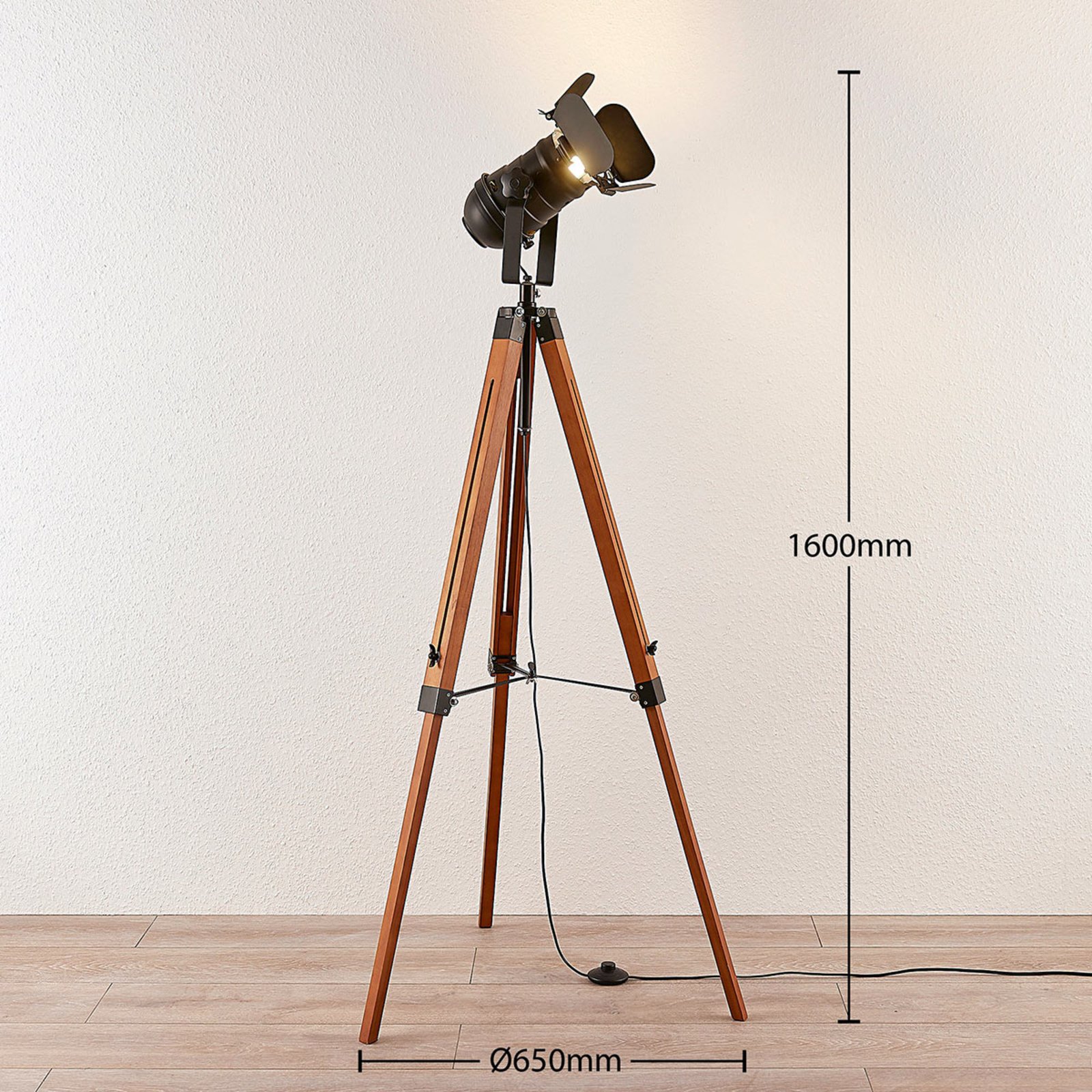 Hilma Piantana Wood/Black - Lindby