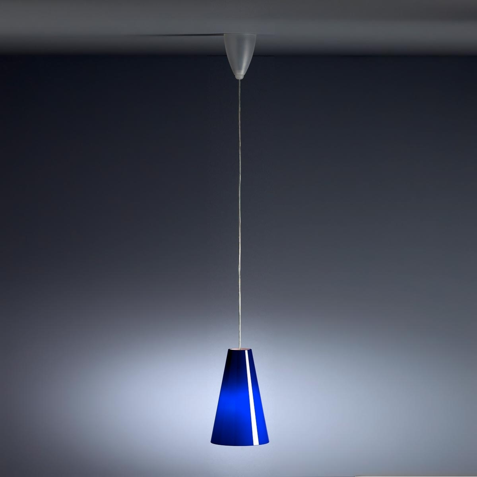 Hanging light by Schnepel, blue