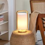 Pauleen Woody Charm stolní lampa z tkaniny a dřeva