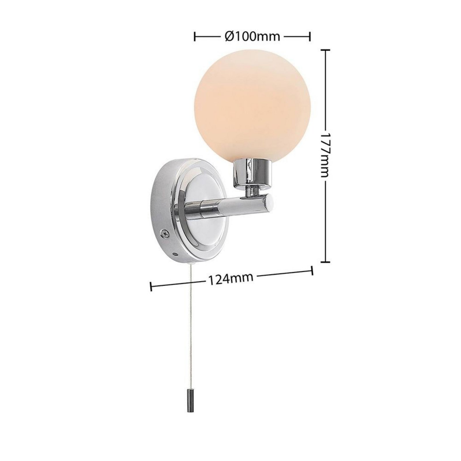 Zaniba Wall Lamp Chrome - Lindby