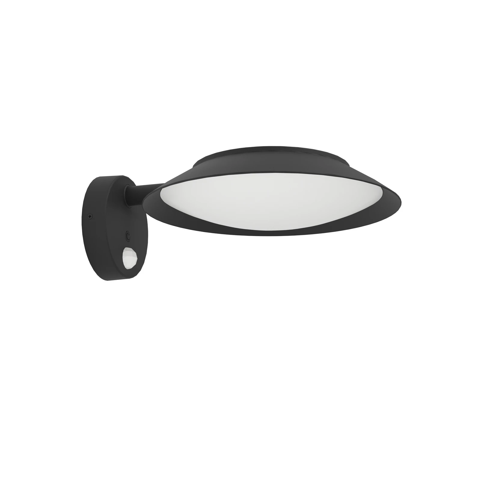 LED-vägglampa Cerrisi, bredd 10,5 cm, svart, sensor