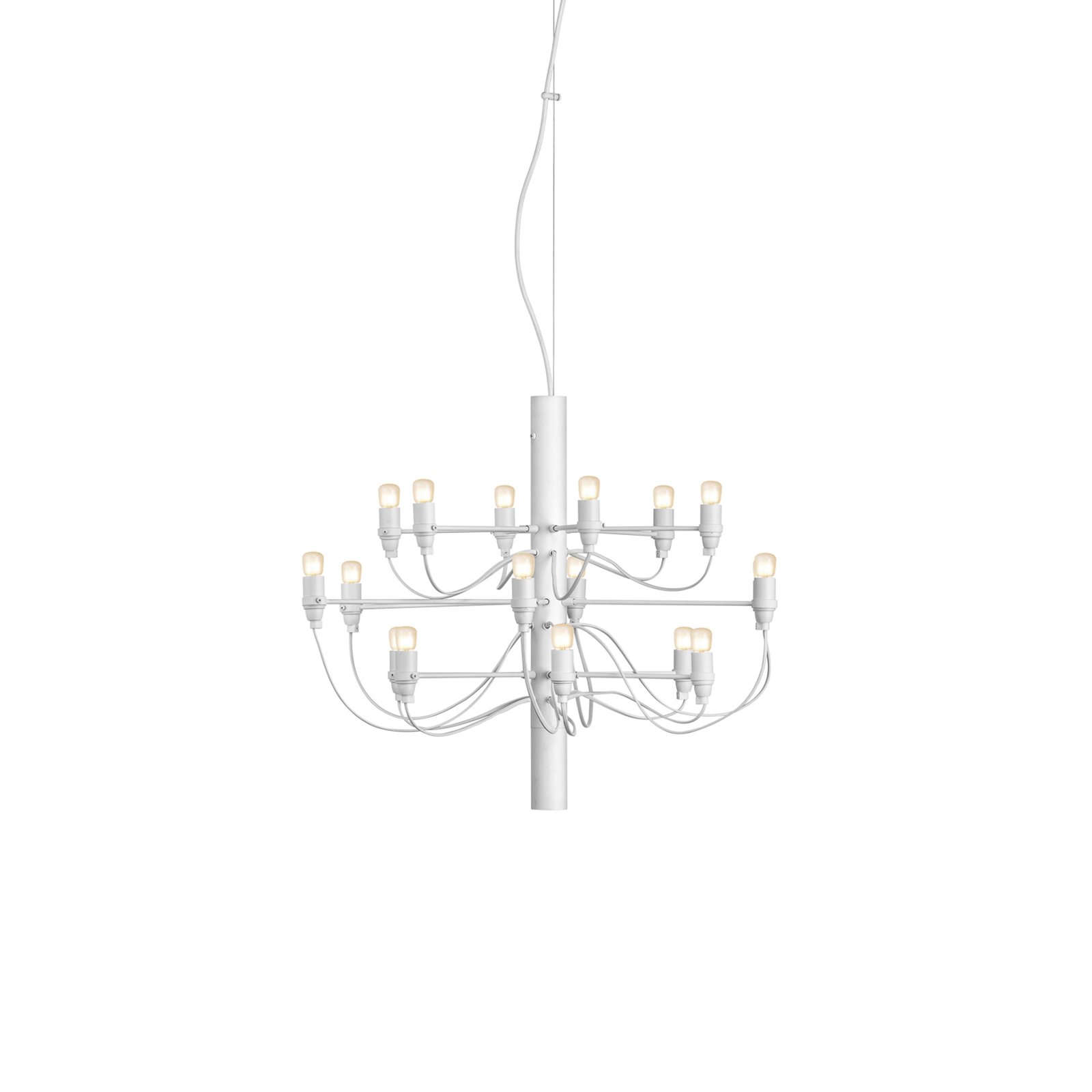 FLOS 2097/18 LED chandelier, frosted, white