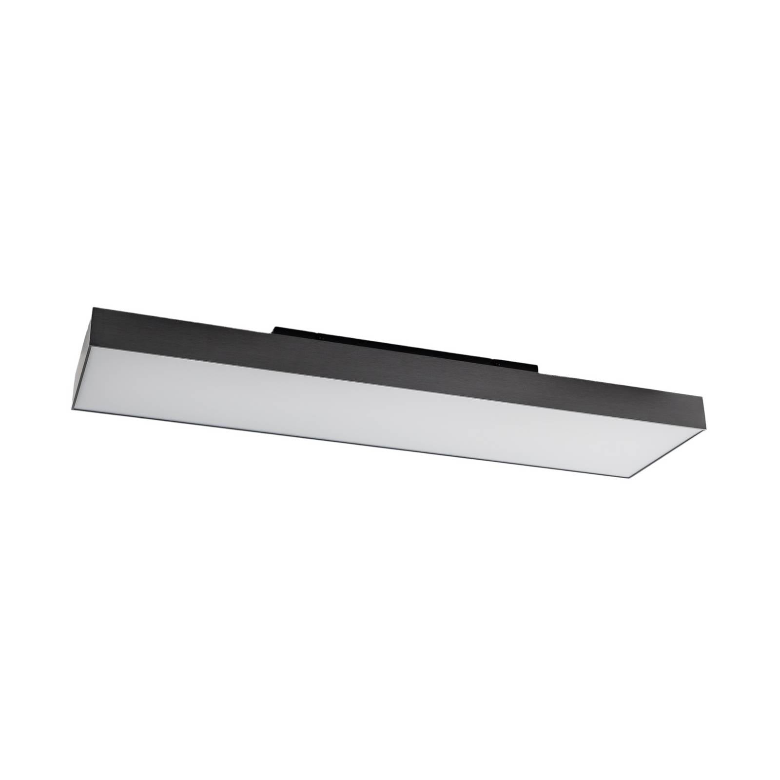 Lucande LED-Deckenlampe Leicy, schwarz, 100 cm, RGBIC, CCT