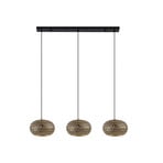 Nerys 3 Pendel Black/Wood - Lindby
