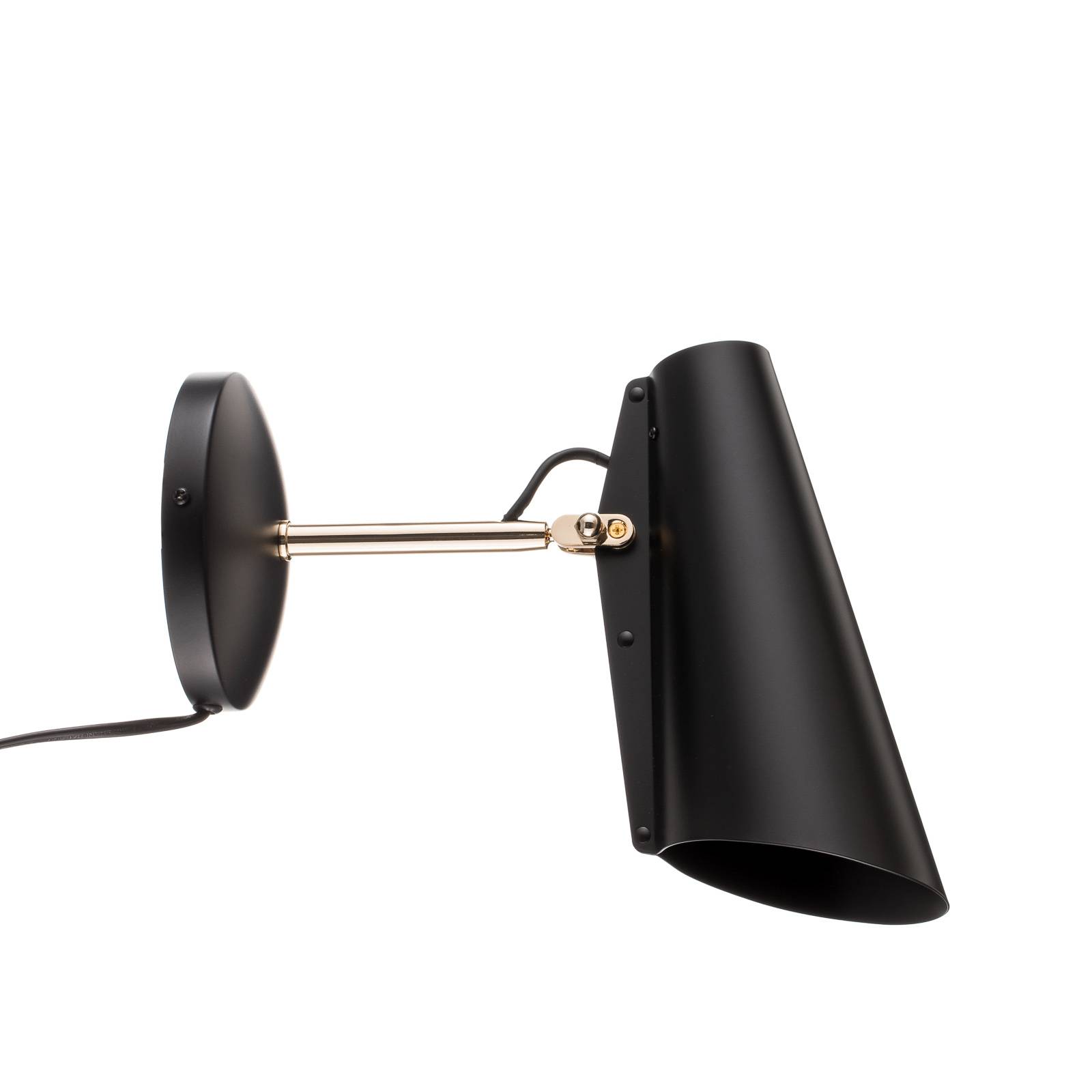 Northern Birdy retro spot, black, for Living / Dining Room, aluminium, steel, E27, 60 W, H: 19 cm