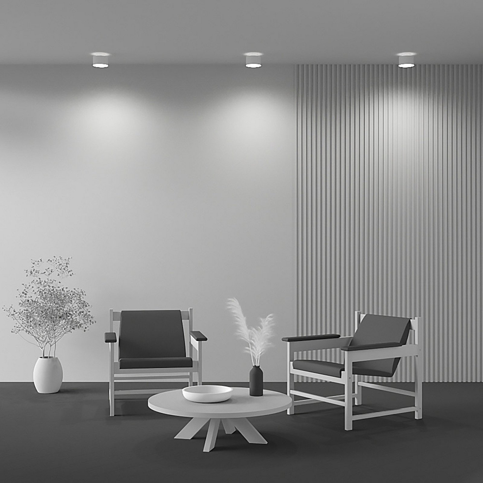 Maytoni plafonieră LED Planet alb Ø 12cm aluminiu 3000K - Hol - modern