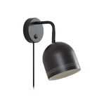 Oura væglampe, sort, stik, justerbar, jern - Nola