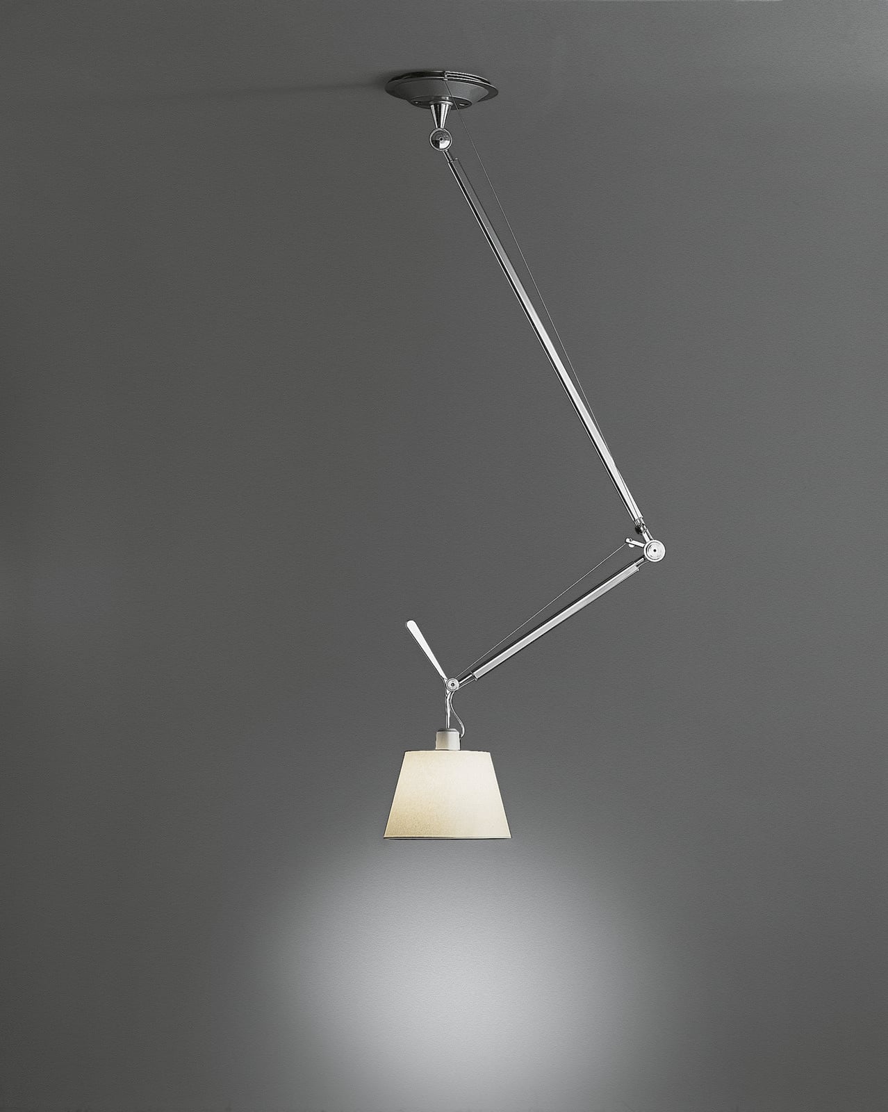 Tolomeo Decentrata Pendel Ø360 Grå Artemide - Stue - Aluminium