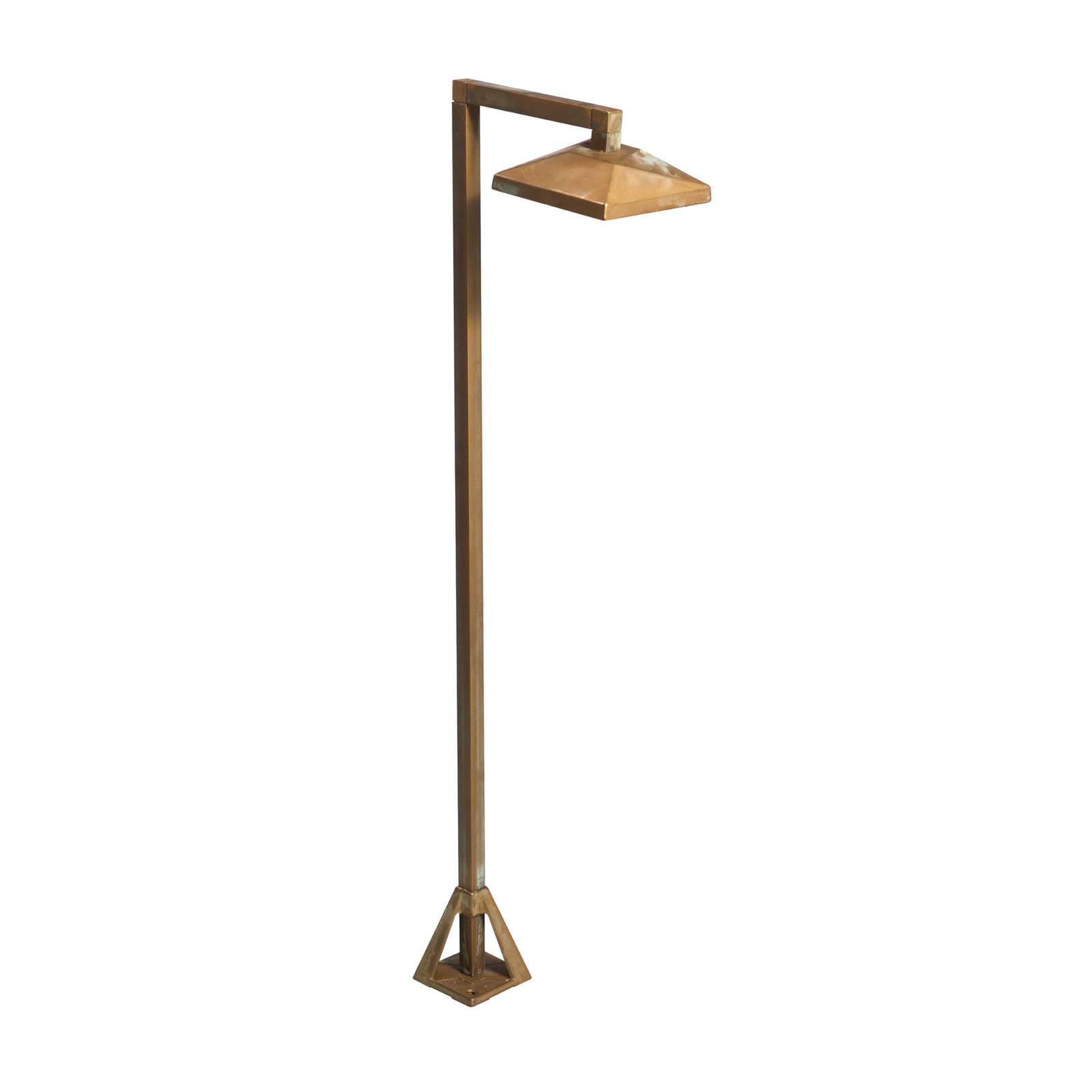 Lampione a LED Aura Edge, 80 x 19,5 cm, ottone anticato