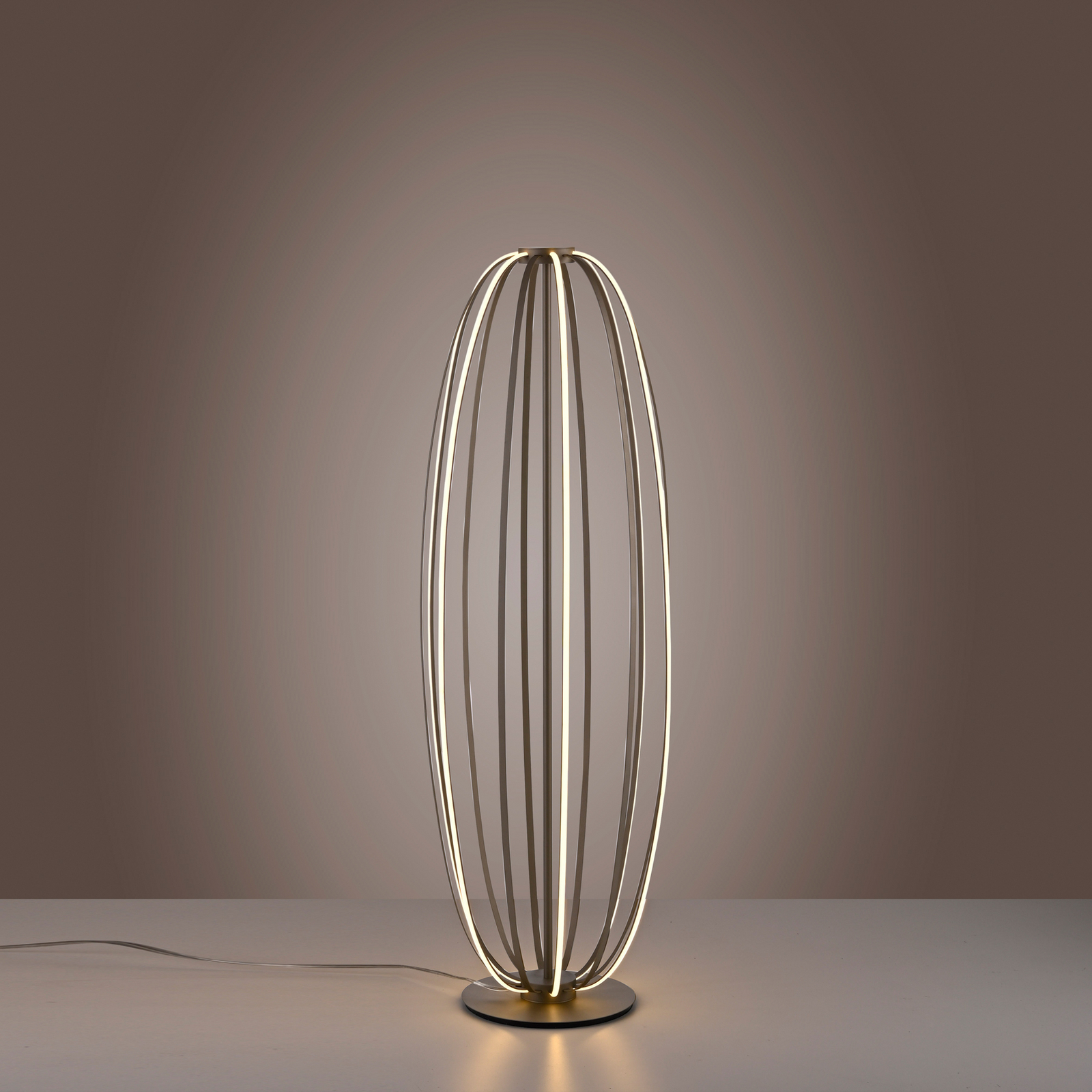Elvara LED álló lámpa, bronzszínű, magasság 108 cm, fém Elvara LED álló lámpa, bronzszínű, magasság 108 cm, fém