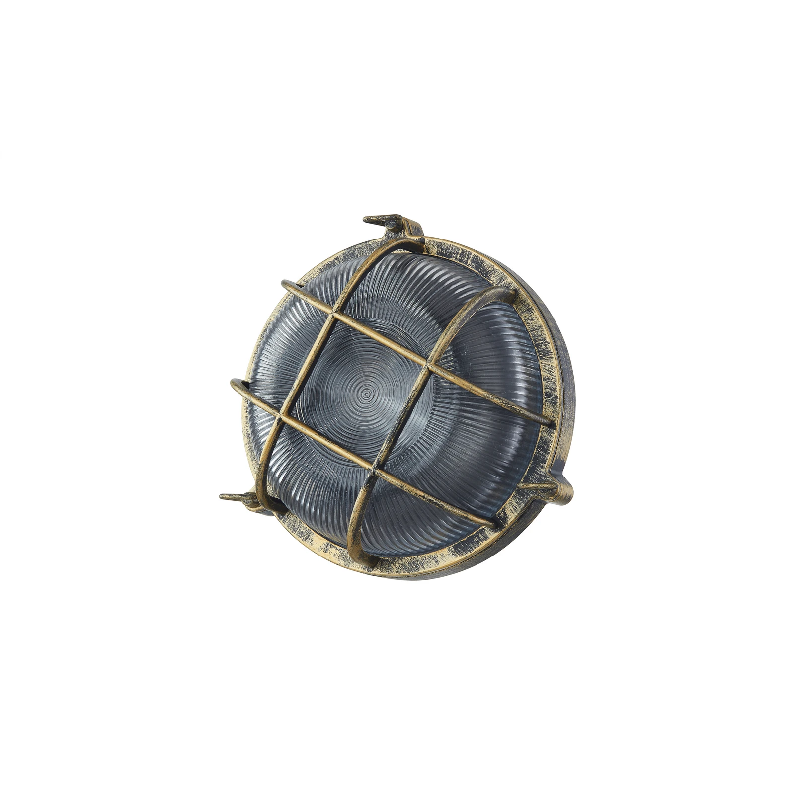 Lindby applique d'extérieur Daaje, doré, Ø 26 cm, aluminium