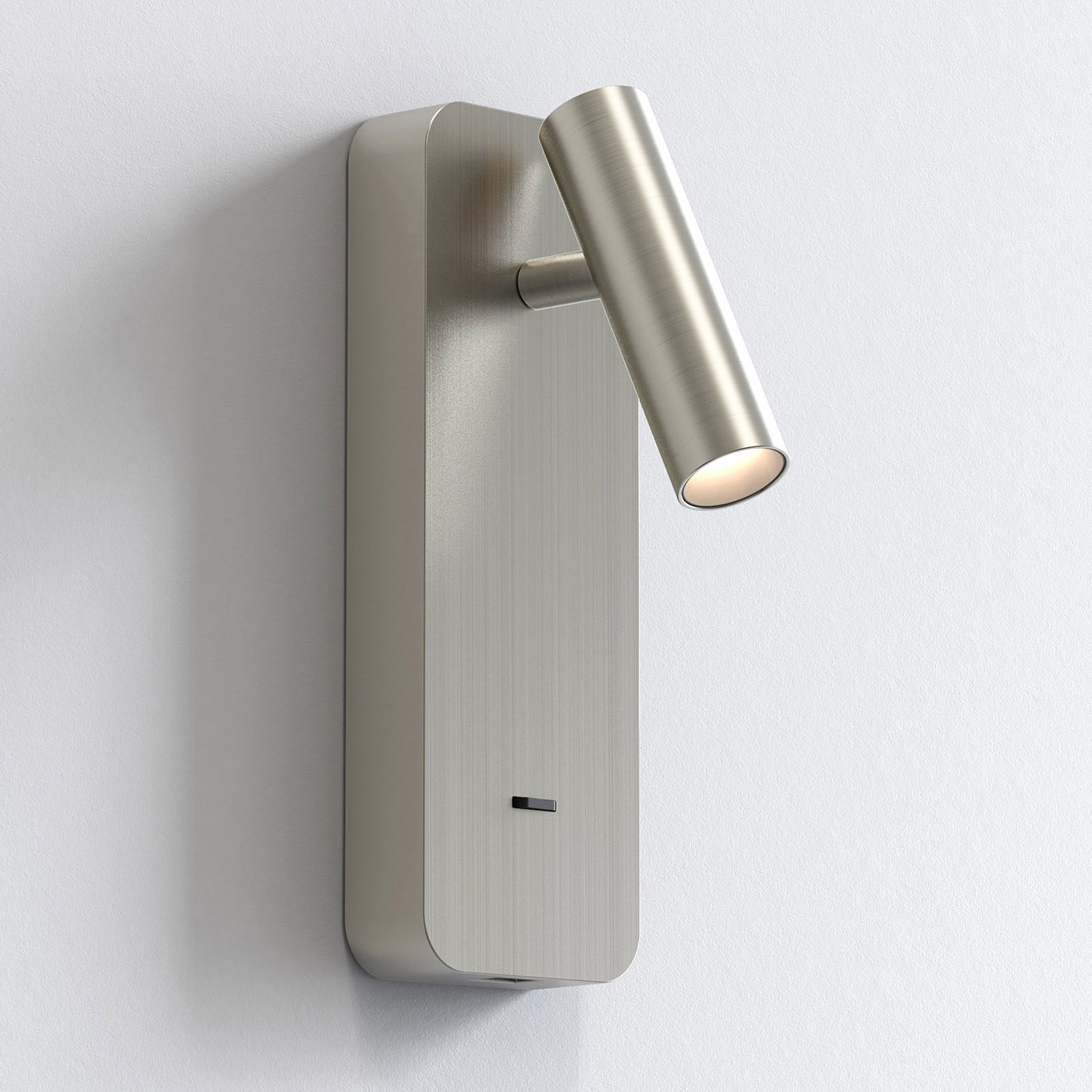 Astro Enna Surface USB LED wall light, nickel, for Bedroom, aluminium, 3.6 W, energy efficiency: A+, W: 8 cm, H: 22.5 cm