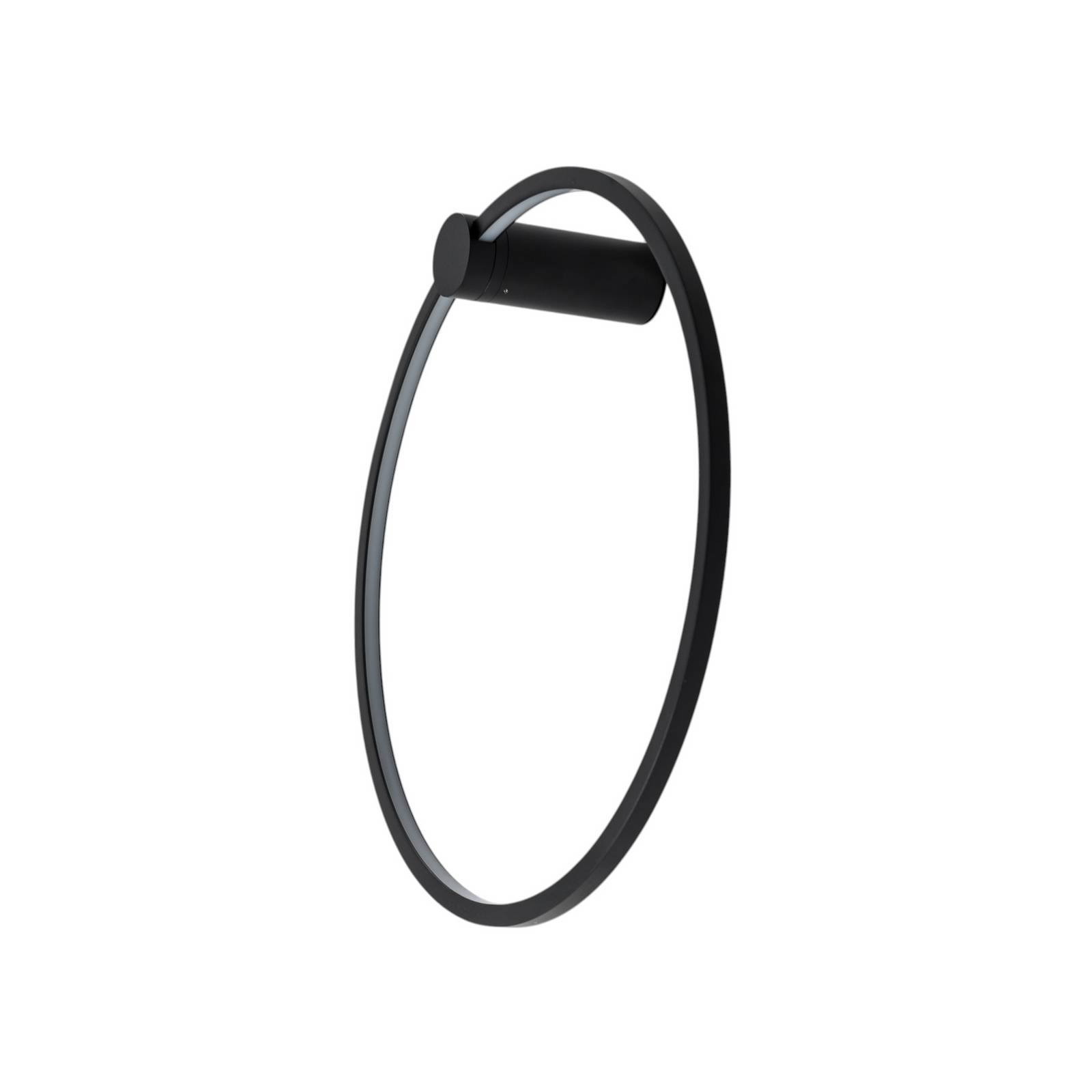 LED-Wandleuchte Saturno, schwarz, Ø 50 cm, Metall, 4.000 K günstig online kaufen