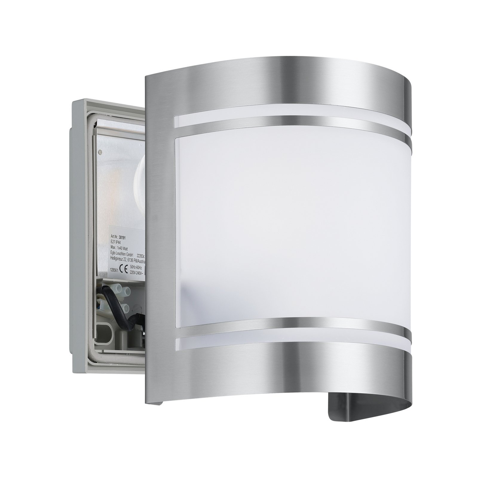 Buitenwandlamp Cerno, roestvrij staal