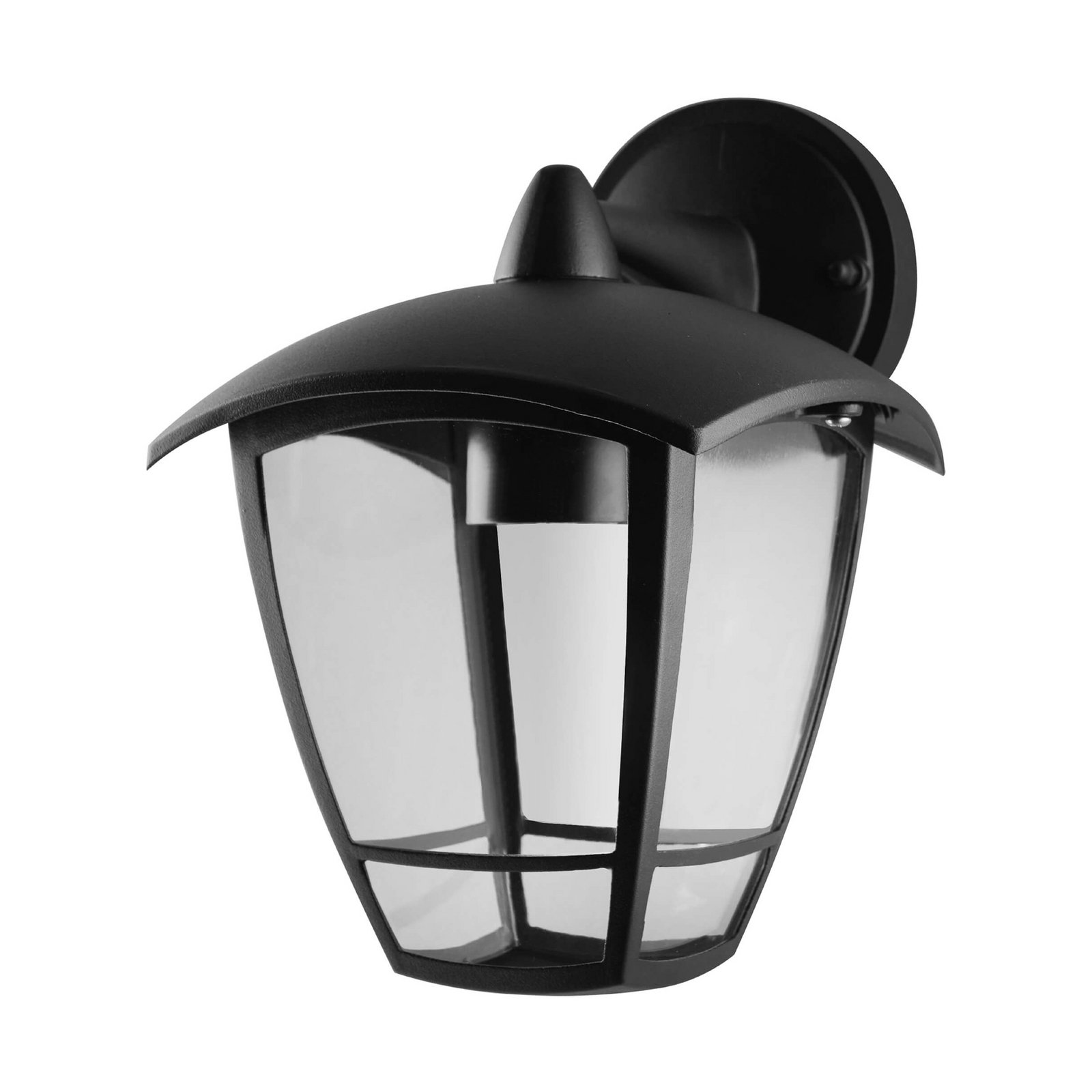 Segula Āra sienas lampa Antique down, melna, alumīnijs, E27