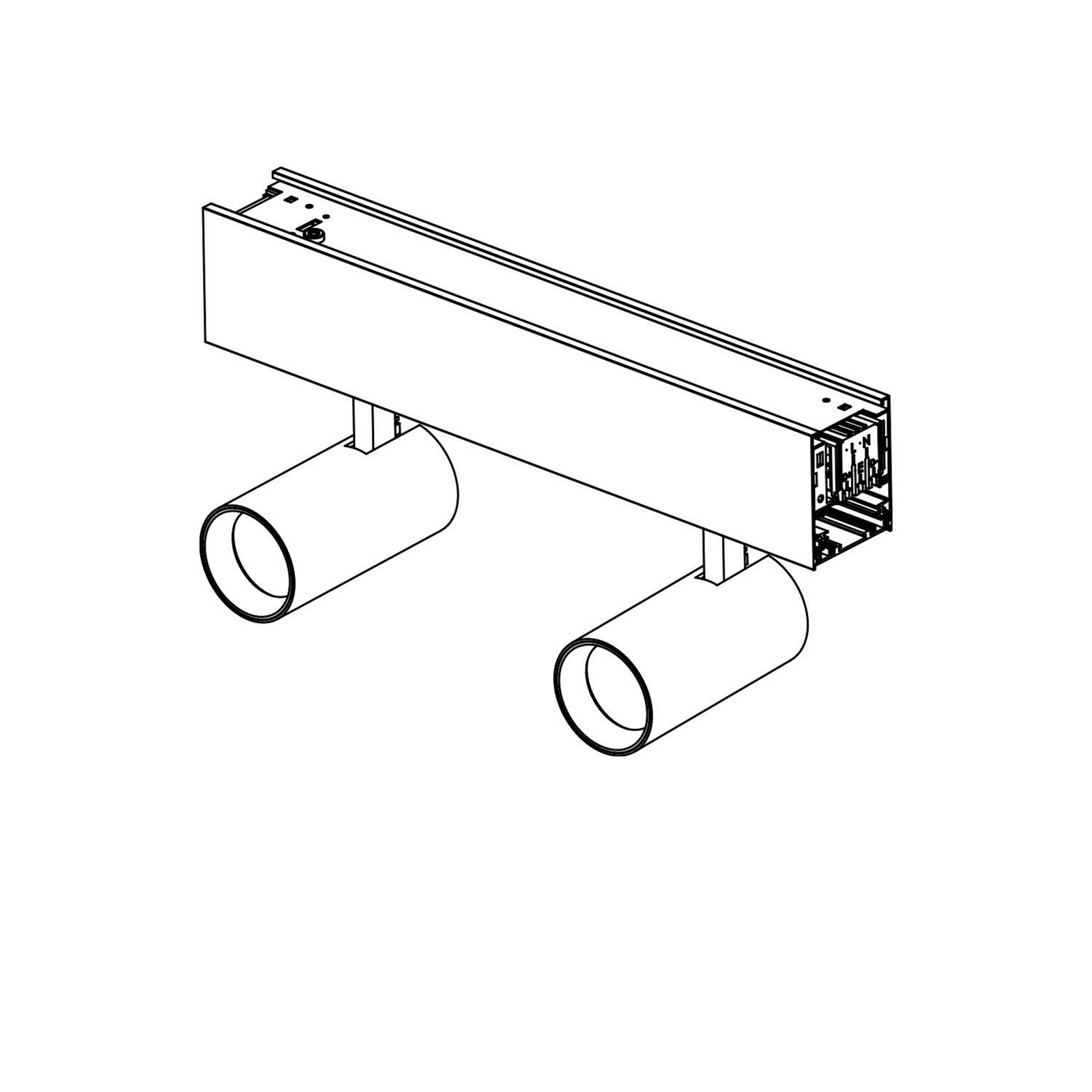 Μονάδα σποτ SLC LED Click, μαύρο, μήκος 56 cm, CCT, 2-φωτισμός.