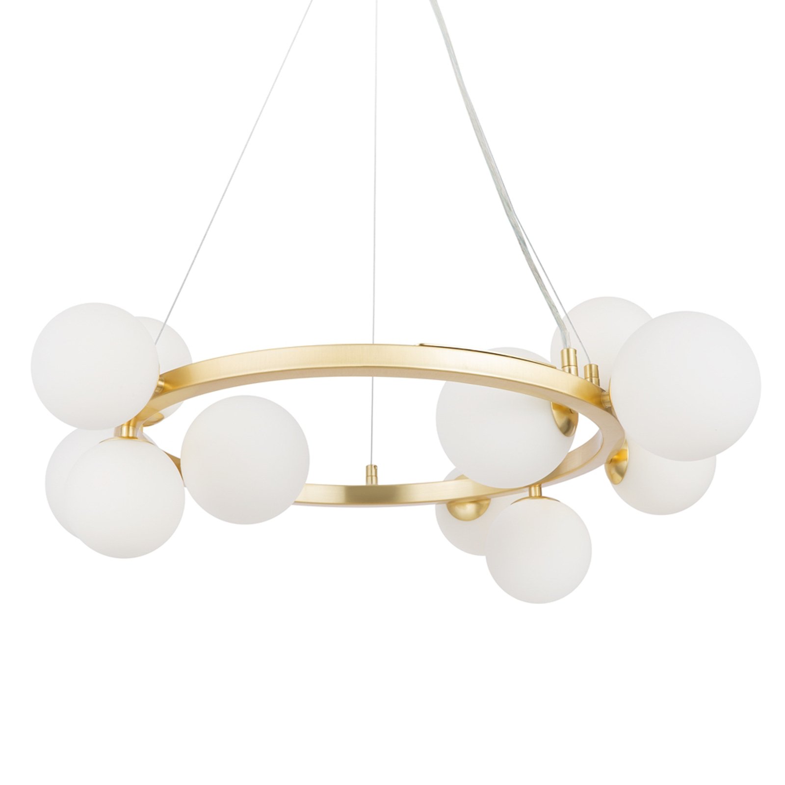 Maytoni pendant light Dallas, 11-bulb, gold colour/white