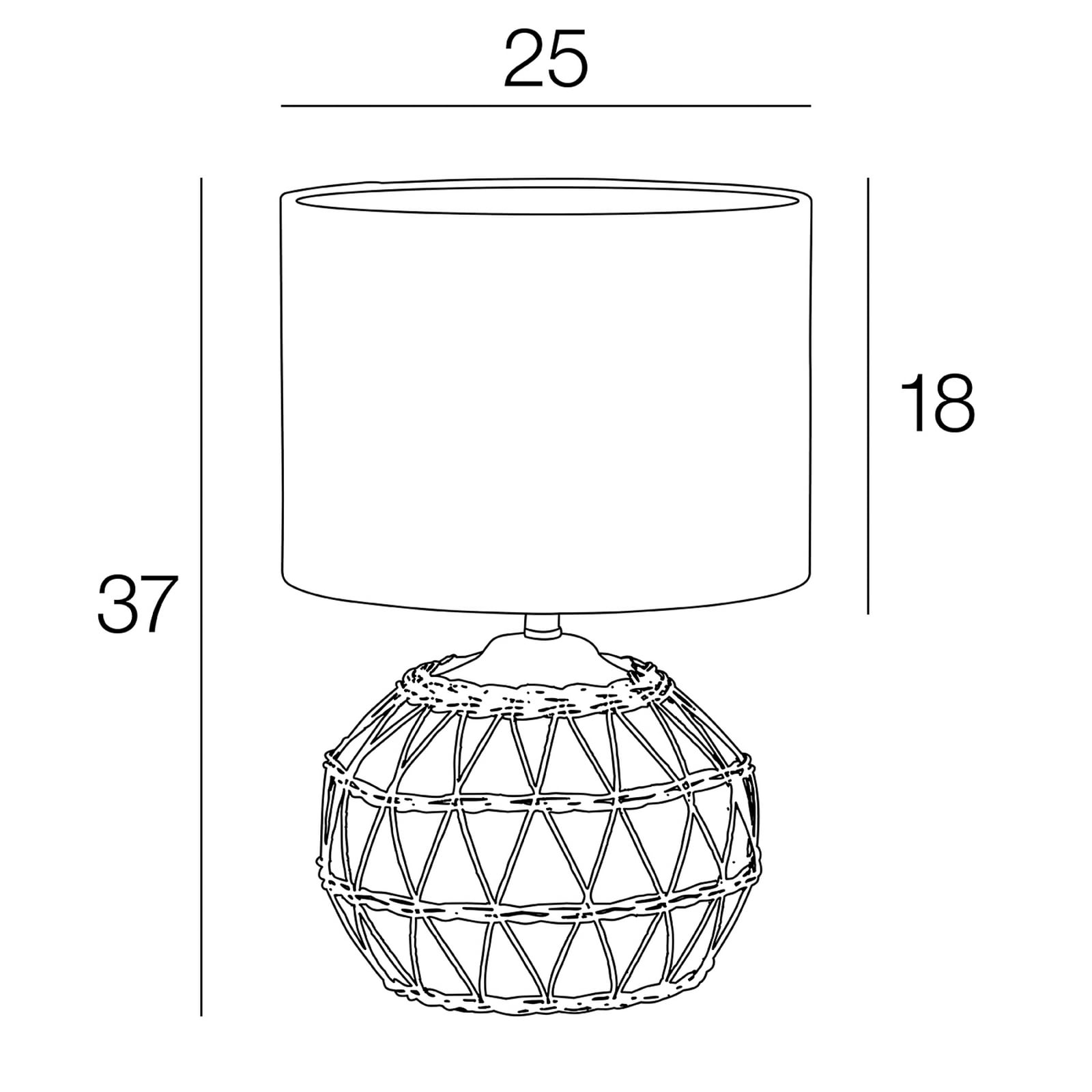 Lampada da tavolo Cyclades terracotta/beige, altezza 35 cm - COREP SAS
