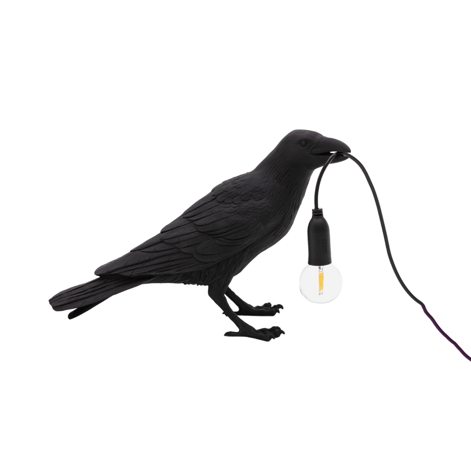 LED dekorbordslampa Bird Lamp, väntande, svart