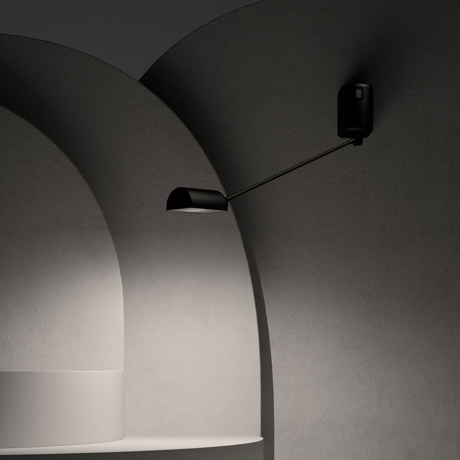 Lumina Daphine -LED-seinävalaisin 35 cm musta