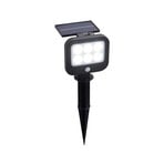 Luz solar LED para espigão de chão 67424BK-PIR, sensor de movimento, 36cm