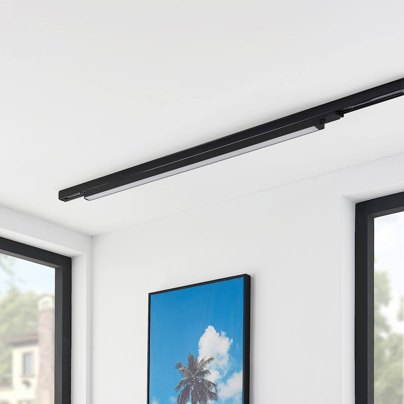 Arcchio Harlow LED-Schienenleuchte schwarz 109 cm