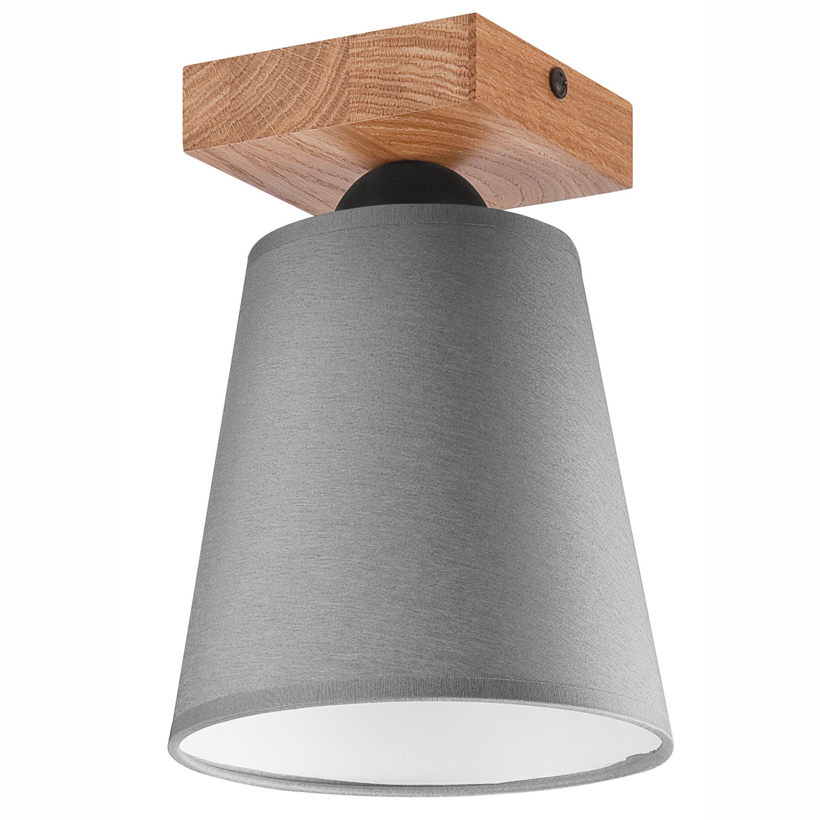 Envostar Risco ceiling lamp 1-bulb fabric shade grey