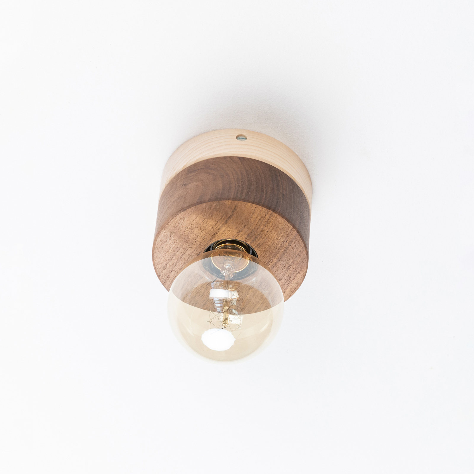 ALMUT 0239 ceiling lamp, sustainable, walnut/pine
