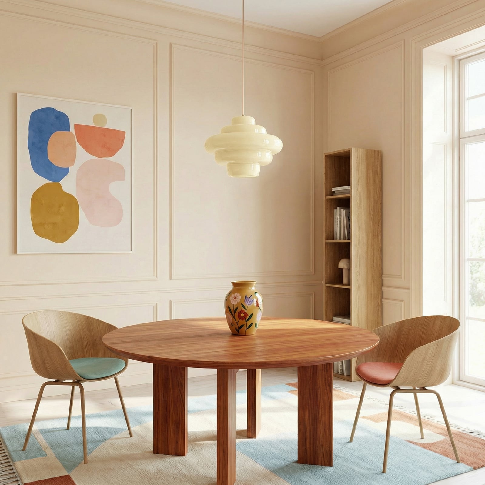 Lucande lógó világítás, sárga, Ø 35 cm, üveg