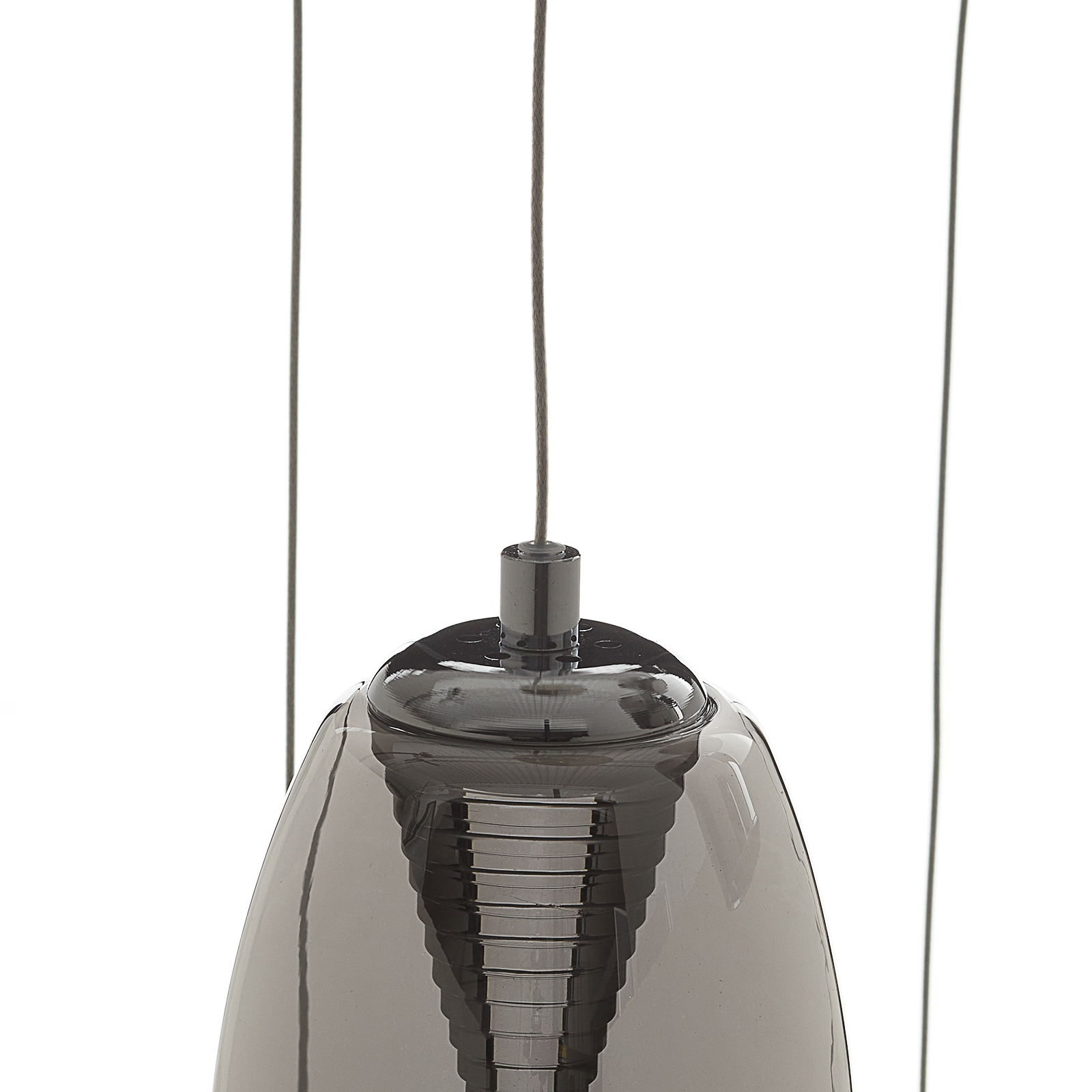 Metropolis LED-hængelampe, røgglas, 5 lyskilder
