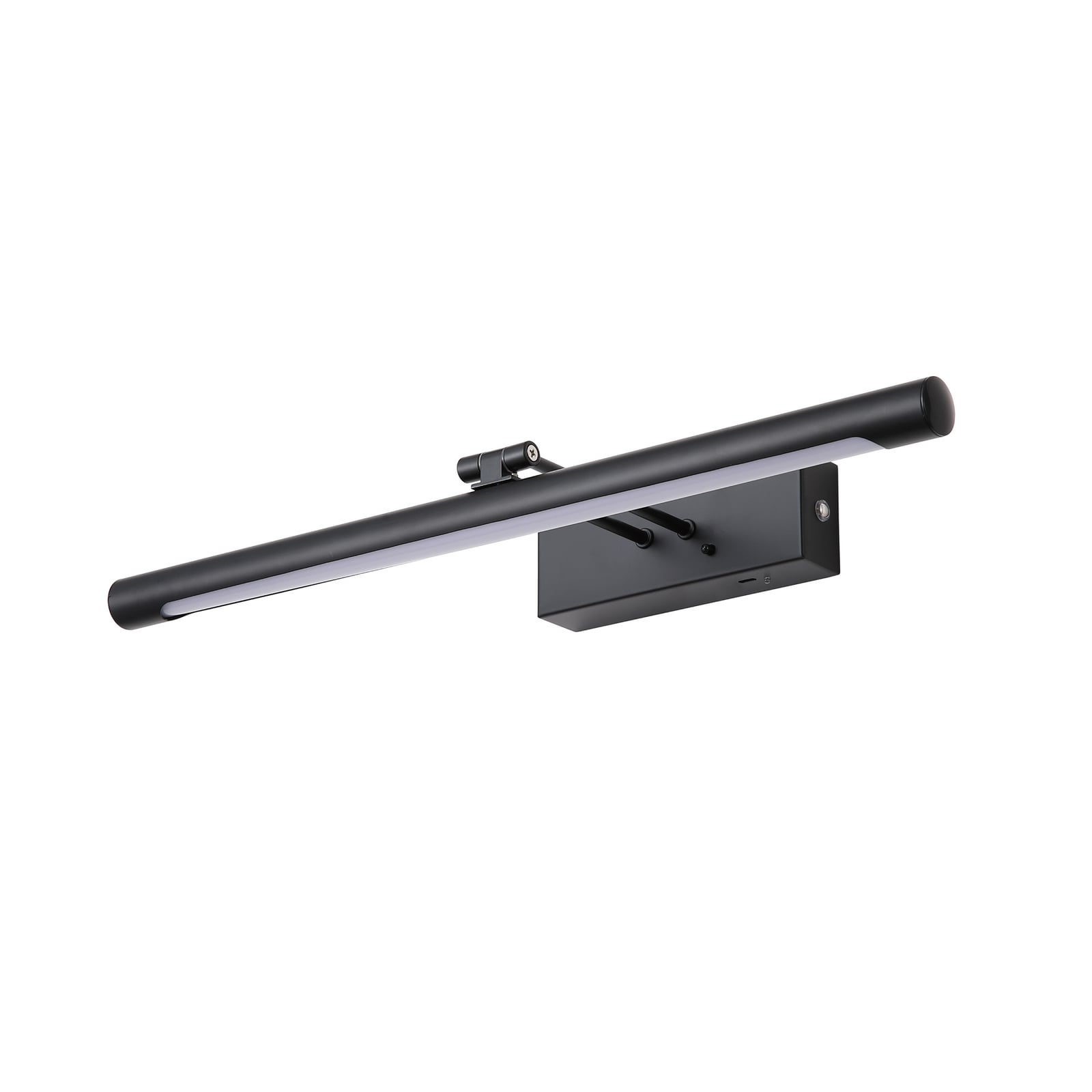 Applique murale LED rechargeable Holton, noir mat, largeur 45 cm, CCT