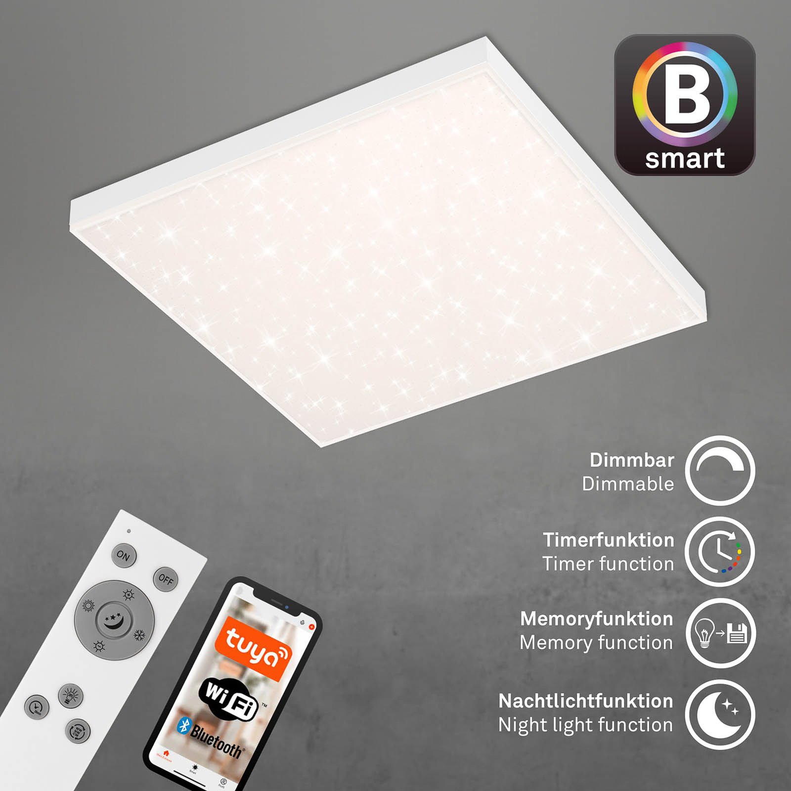 LED-panel Rammeløst SL WiFi Bluetooth 45x45cm