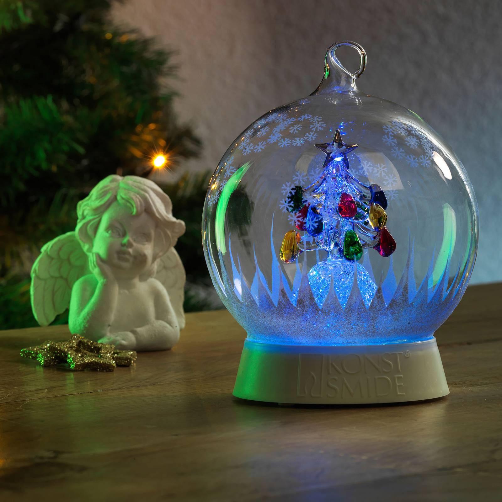 Glaskugle Juletræ LED-dekorationslampe