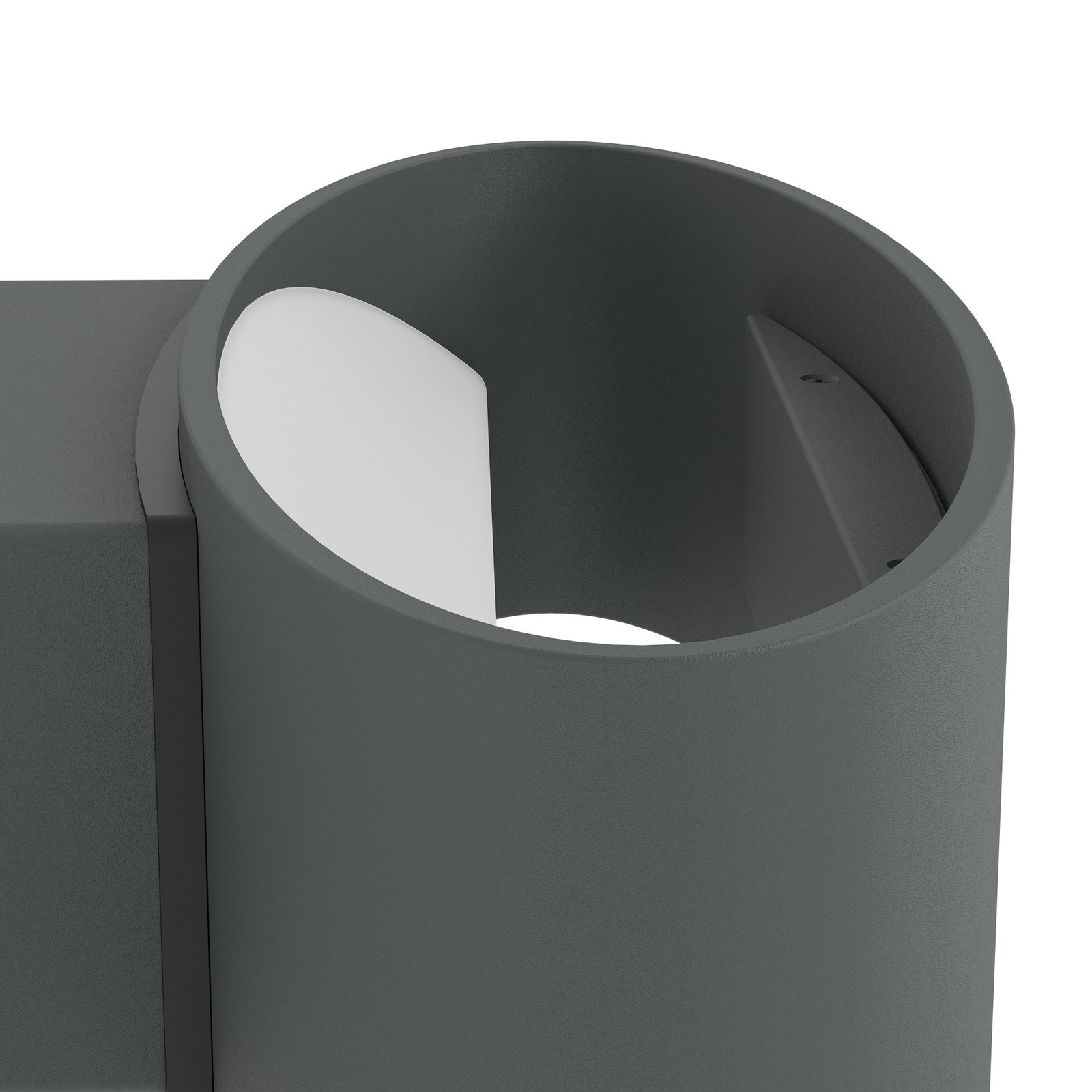 LED-Außenwandlampe Chinoa, anthrazit, Breite 27 cm, Metall