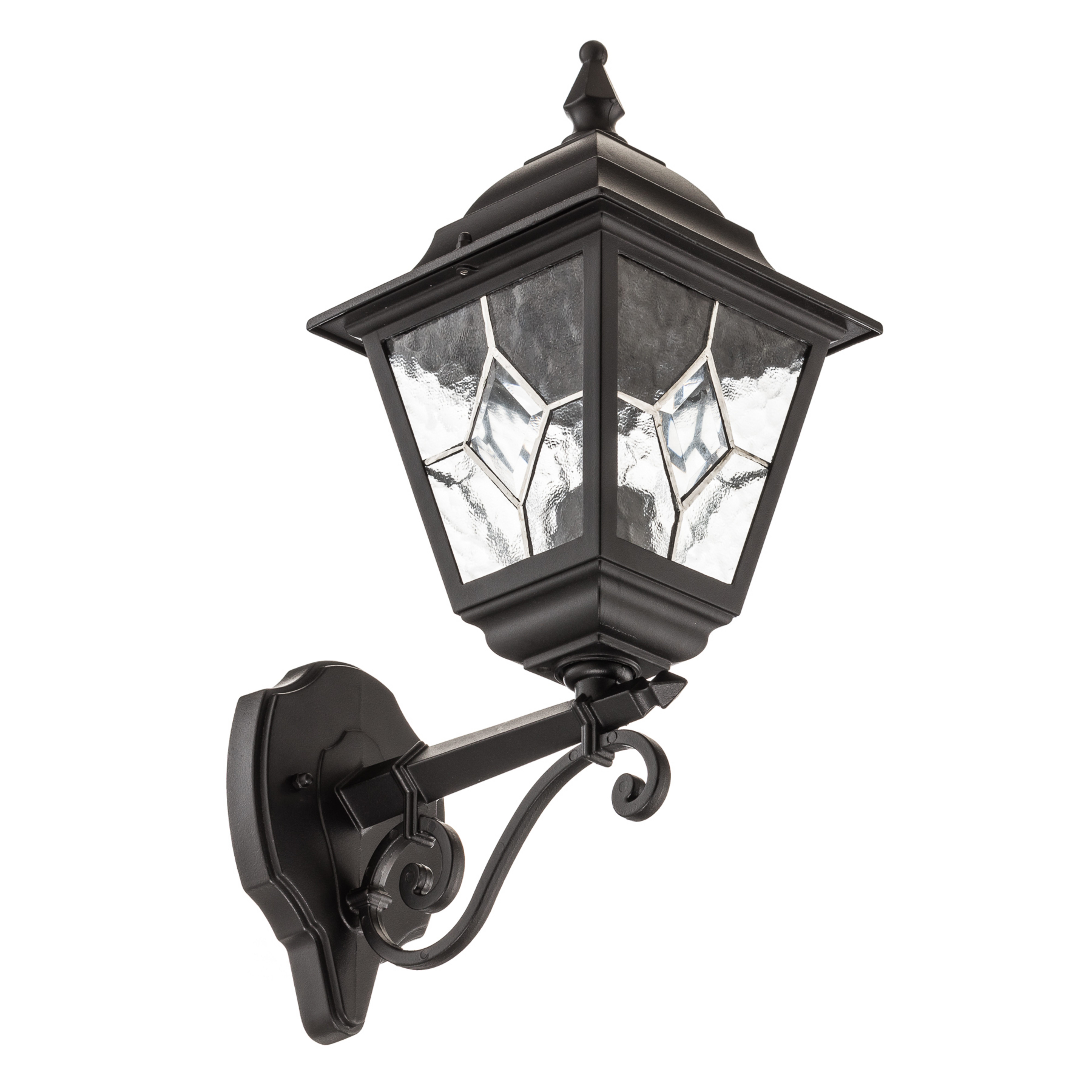 Norfolk NR1 Outdoor Wall Lamp, Black/Clear, IP43 - Elstead